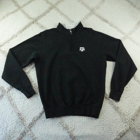 Peter Millar Other - Peter Millar Texas A&M Sweater Mens Medium Black 14/th Zip Pull Over